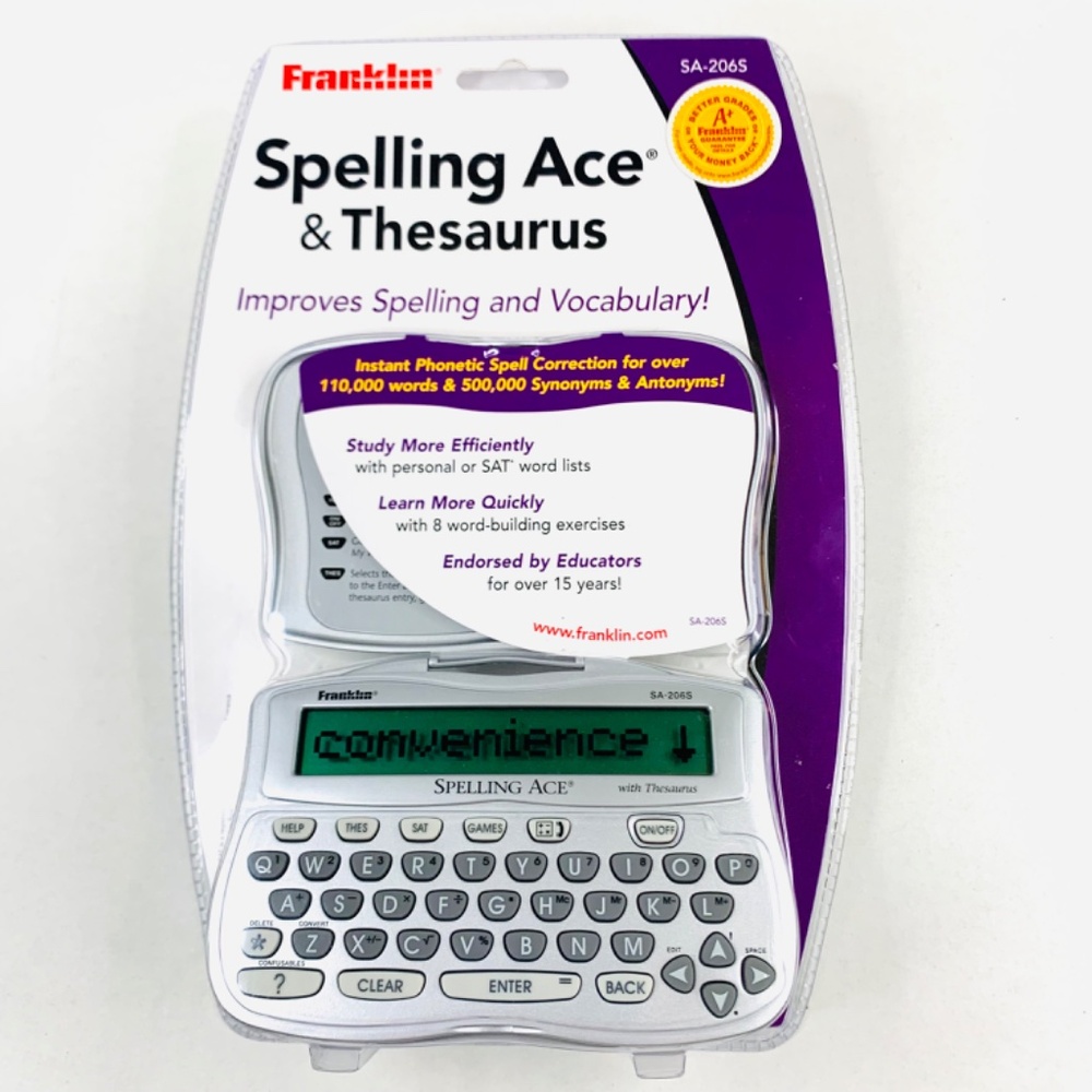 Franklin tech electronics school Spelling Ace & Thesaurus/ Model SA-206S silver - Picture 3 of 15